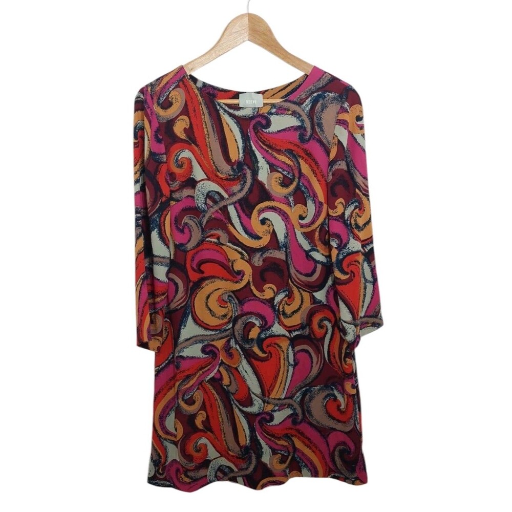 Maeve Women's Size Small Dress Anthropologie Swirl Shift Spring Summer
